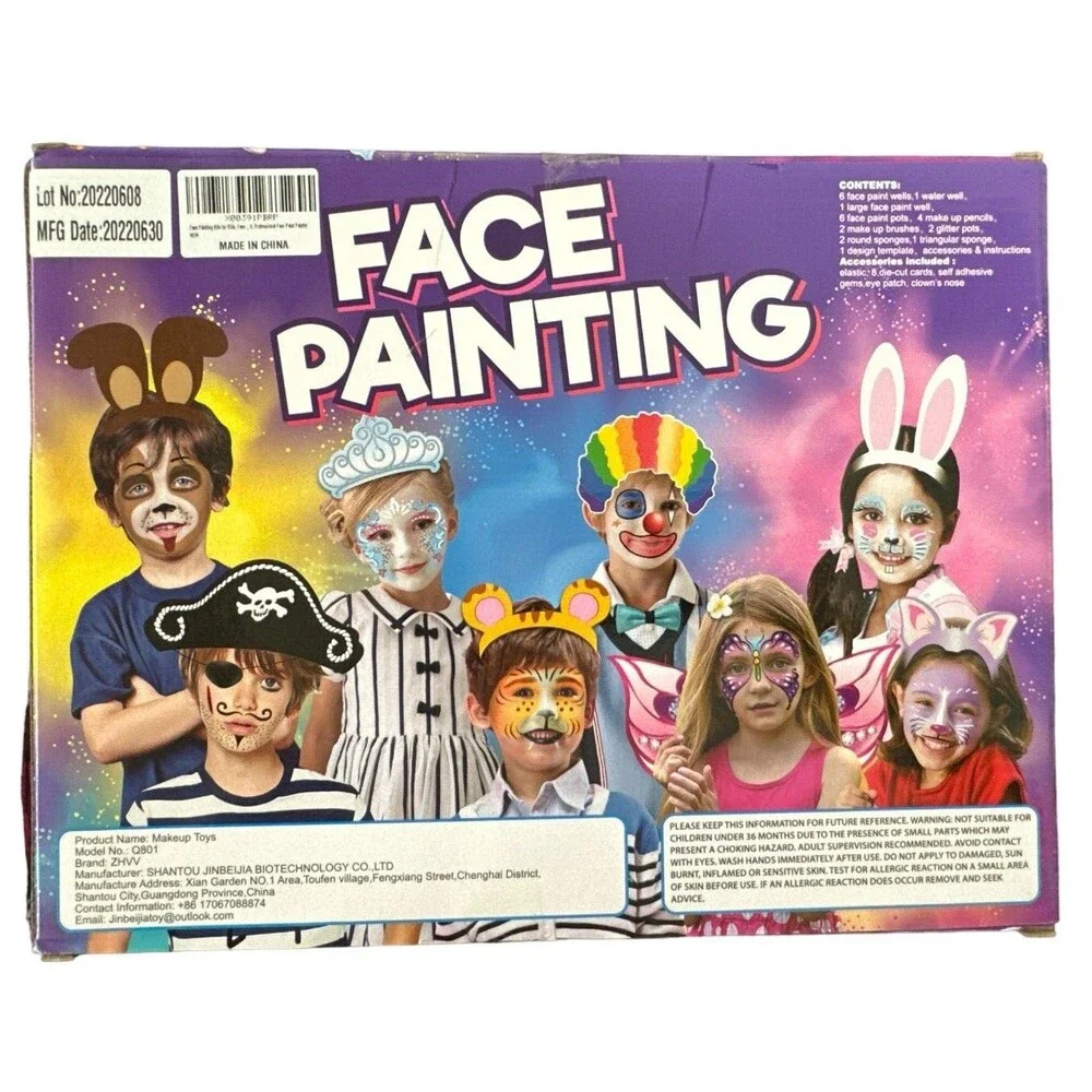 Face Paint Kit for Kids - 94 PCS Professional Face Body Painting Kits w/Stencils
